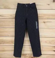 SO Goods For Life Jeans High Rise Straight Juniors Sz 3 Black Checks Stretch NEW