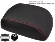 RED STITCHING TOP GRAIN LEATHER ARMREST LID COVER FOR TOYOTA HILUX 2006-16 (for: Toyota)