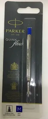 # Parker Pen Refill, Quink Flow Ballpoint Medium Nib, BLUE Ink