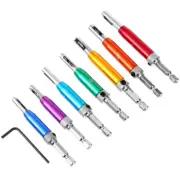 7 Pcs High-speed Steel Hinge Drill Set Flat Bit Boring Bits Hole Puncher