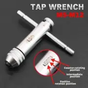 Tap And Die Reversible T Bar Handle Ratchet Wrench M5-M12 Holder set Kit