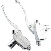 Motorcycle Brake & Clutch Lever Pump Master Cylinder for Intruder 800 1400 1500 Silver