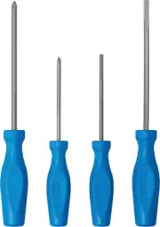 SD-4H 4Pc Standard Screwdriver Set, Magnetic Tip, Made in USA, Molded Tri-Lobe G