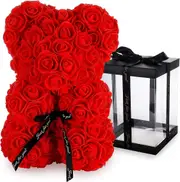 Rose Bear, Teddy Bear, Artificial Flower Bear, The Best Gift for Valentine's Day$Rose Flower Bear Bubble Flower Bear$Simulation Immortal Flower Hug Be