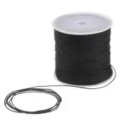 1mm Nylon Satin Cord 109 Yards Bracelet String Beading Thread, Black