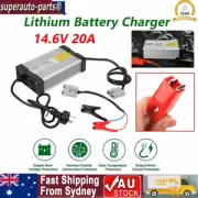 14.6V Lithium 12V 20A AC/DC Battery Charger Fits For Lithium Iron LiFePO4 New SU