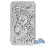 Perth Mint Lunar Snake 1oz Silver Minted Bar In Capsule