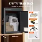 Heavy Duty Steel Through The Wall Mail Drop Box with Combination Lock Black