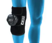 Ice20 Ice Therapy Single Knee Calf Cold Compression Wrap w Strap/Bag