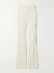 [MCQUEEN] MCQUEEN - Crepe Bootcut Pants - Ivory - IT40 IT 40 Ivory
