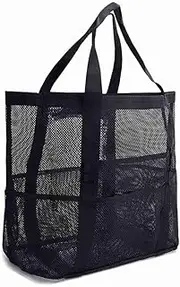 Anlayliay Beach Bag with Large Capacity Mesh Swimming Bag Multifunctional Travel Handbag Beach Bag Swimsuit Storage Bag B