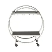 Dominique Drinks Trolley Silver 77x71x36cm