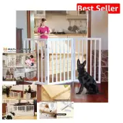 Expandable Indoor Dog Fence - Freestanding 3-Panel Gate in White, Easy Setup