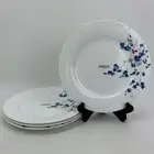 NEW Mikasa Audrey Blue Flower Bone China 11" Dinner Plates Set of 4 Floral