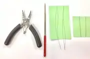 Beader Bent Nose Plier (Flat No Teeth) + Bead Reamer & 4 Big Eye Beading Needles