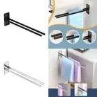 Double Towel Bar Towel Shelf Hanger Carbon Steel Towel Hanging Rod Towel Holder