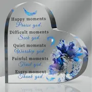Christian Scripture Acrylic Desktop Decoration Inspirational Gift for Women