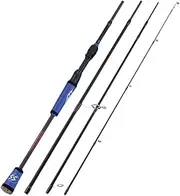 LLEIIshen 1.8M 2.1M 2.4M Lure Fishing Rod 4 Section Carbon Fiber Rubber Handle Fishing Rod Spinning/Casting Carp Fishing Rod/1770
