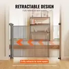 Retractable Baby Gate 34 Inch Tall Mesh Safety Gate for Kids Pets For Indoor