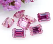 Loose Diamond for Making Jewelry & Ring 1 Ct Natural Pink Emerald Cut Certified