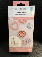 We R Memory Keepers 2” (58 mm) Button Press Heart Inserts (18 Pieces)