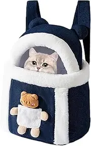 Warm Pet Carrier Bag | Outdoor Pet Carrier Bag | Cat Dog Carrying Backpack, Winter Pet Cage with Openings