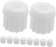LIFKICH 10pcs Plastic Meat Grinder Parts for Sausage Stuffer Machine Meat Grinding Supplies Electric Mill Accessories