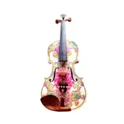 Gilded Age Violin w Match Carbon Fiber Bow, Case, Crystal Tuners, Rosin, Strings