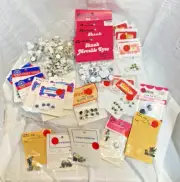 Vintage Googly Wiggle Jiggle - Eyes - Mixed Sew On Lot - Craft - 30 Pkgs
