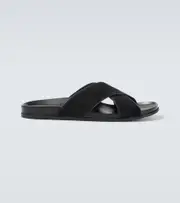 [Manolo Blahnik] Manolo Blahnik Chiltern suede slides AU 8.5 black