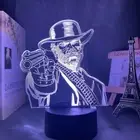 Red Dead Redemption 3D Lampe Dekor RDR2 Arthur Morgan 7 Color Night Light Decor