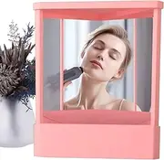 DAWCBVJQ True Mirror Non Reversing - Non Reversing Mirror Cosmetic Mirror Stable, 23x19cm Stable Tr ue Image Reflection Cosmetic Stand for Makeup Vanity Bathroom Table Dresser, Women G ifts