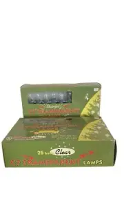 2 C7 Transparent clear 25 Lamps Lights 23ft