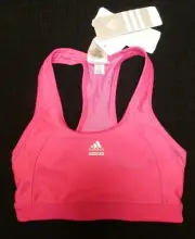 NWT adidas ClimaCool women's dark pink TechFit racer-back sports bra, Sz S
