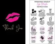 Lip Blush Aftercare Cards, Microblading Supplies, PMU Aftercare Kit, Thank you