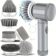 Electric Spin Scrubber LA1 Pro, Cordless Spin Scrubber with 6 Replaceable Brush
