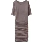 Athleta NWT Solstice Cowl Dress Frosted Mocha Heather Size L