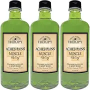 Village Naturals Therapy Aches and Pains Muscle Relief Foaming Bath Oil and Body Wash 470ml (3-pack)