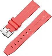 [KLVN] For Moonswatch Watch Curved No Gap Rubber Strap For Omega Swatch Joint Planet Series Moon Mercury Curved Rubber Strap Men Women 20MM Watchbands