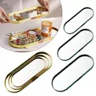 Mirror Decorative Tray Makeup Jewelry Display Oval Dresser Perfume Storage Plate
