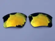 POLARIZED 24k GOLD MIRRORED REPLACEMENT LENSES FOR OAKLEY FLAK JACKET XLJ