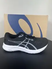 Men’s ASICS Gel-Contend 8 Black White Running Shoes Size 10 (4E) Extra Wide