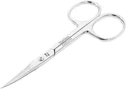 ZIZZLON Cuticle Scissors Extra Fine Curved Stainless Steel, Professional Eyebrow Scissors for Beard, Nose Hair, Eyelash, Mustache, Dry Skin - Manicure Scissors