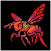 10"x10" Clear Plastic Stencil - Honey Bumble Bee (SC949)