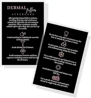 Dermal Filler Aftercare Card | 30 Pack | 4x6' inch Post Card Size | Medical Spa Business Cards | Dermal Filler Aftercare Instructions | Black & Pink Design