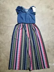 Bonnie Jean Girls' Boho Denim Jumpsuit size 16 (220)