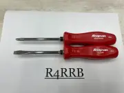 Snap-on Tools USA NEW 2pc RED Hard Handle Flat Phillips Head Screwdriver Set