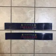 2 Tequila Corralejo Drink Spill Bar Rubber Mat Rail Runner - 100% De Agave