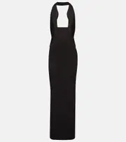 [Christopher Esber] Christopher Esber Jersey halterneck maxi dress AU 14 black