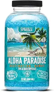 Spazazz SZCH SPZ-303 Hawaii Aloha Paradise Destination Crystals Container, 22 oz. Aromatherapy, Blue